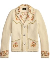 RRL - Floral-Embroidery Jacket - Lyst