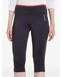 Reebok - Logo-Print Cropped Leggings - Lyst