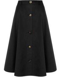 Moschino - 'Poplin Skirt With Buttons' - Lyst