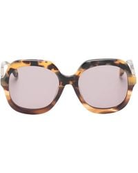 Zadig & Voltaire - Tortoiseshell-Effect Geometric-Frame Sunglasses - Lyst