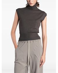 Rick Owens - Ribbed Roll-Neck Top - Lyst