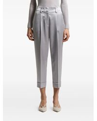 Peserico - Satijnen Broek Met Geplooide Voorkant - Lyst