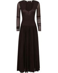 Philosophy Di Lorenzo Serafini - Maxi Dress With Carousel Neckline And Ruffled Deta - Lyst