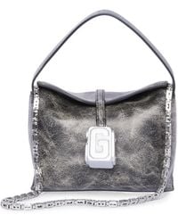 Gcds - Mega Mini Comma Distressed-Leather Tote Bag - Lyst
