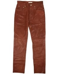 Helmut Lang - Masc Hi Leather Trousers - Lyst
