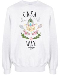 Casablancabrand - Sweatshirt mit "Casa Way"-Stickerei - Lyst