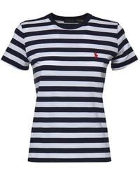 Polo Ralph Lauren - Horizontal-Stripe Logo-Embroidered T-Shirt - Lyst