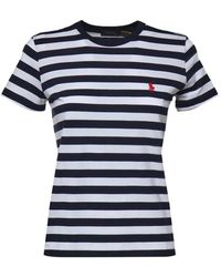 Polo Ralph Lauren - Horizontal-Stripe Logo-Embroidered T-Shirt - Lyst