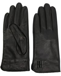 By Malene Birger - Ginny Logo-embroidered Leather Gloves - Lyst
