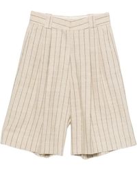 Blazé Milano - Short Plissé Serene Husul À Rayures - Lyst