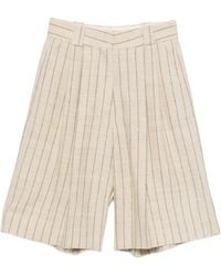 Blazé Milano - Short Plissé Serene Husul À Rayures - Lyst