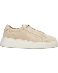 BOSS - Suede Trainers With Hidden Wedge - Lyst