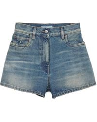 Prada - Klassische Jeans-Shorts - Lyst