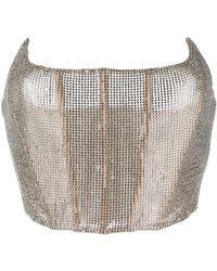 GIUSEPPE DI MORABITO - Rhinestone-Embellished Strapless Top - Lyst