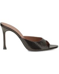 AMINA MUADDI - Alexa Crocodile-Effect Leather Sandals - Lyst