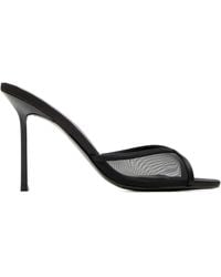 Femme LA - 100Mm Iman Mesh-Panel Stiletto Sandals - Lyst