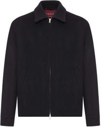 Gucci - Wolljacke mit doppeltem Reißverschluss - Lyst