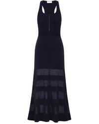 Rebecca Vallance - Geripptes Reign Midikleid - Lyst