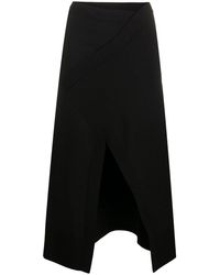 Jil Sander Front Slit Skirt - Black