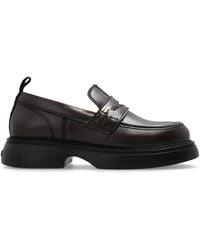 Ganni - Logo-Plaque Loafers - Lyst