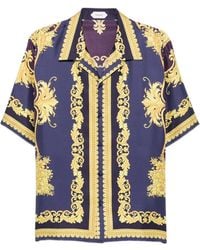 Versace - Overhemd Met Barokprint En Korte Mouwen - Lyst