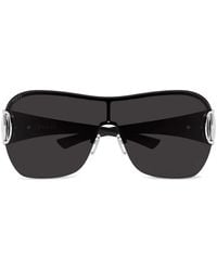 Gucci - Horsebit Shield-Frame Sunglasses - Lyst