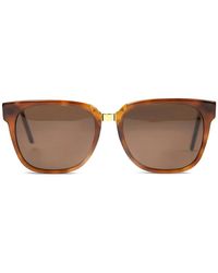 Retrosuperfuture - Leopard-Print-Detail Sunglasses - Lyst