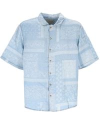 TOOCO - Paisley-Print Chambray Shirt - Lyst