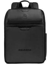 Piquadro - Leather Laptop Backpack - Lyst
