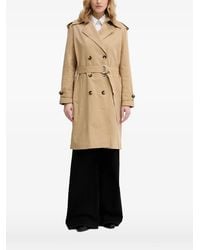 Sisley - Double-Breasted Belted Trench Coat - Lyst