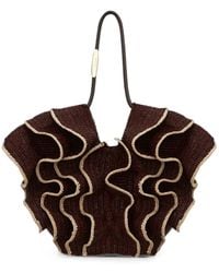 Zimmermann - Ruffle-Trimmed Woven Tote Bag - Lyst