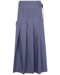 Rohe - Rohe Pleated Wool Mid Skirt - Lyst