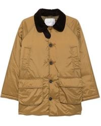 forte_forte - Manteau Boutonné À Col En Velours Côtelé - Lyst