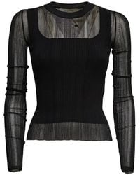 Sportmax - Long-Sleeve Ribbed Knitwear - Lyst