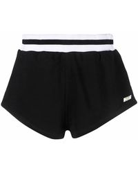 MSGM - Logo-print Track Shorts Black - Lyst
