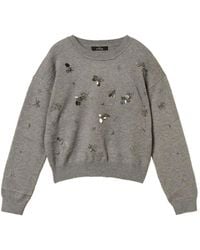 Twinset - Crew-Neck Sweater With Embroidery - Lyst