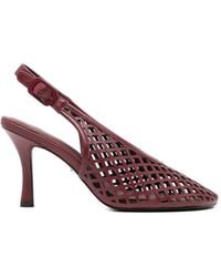 Lola Cruz - Bruna Lattice Leather Pumps - Lyst