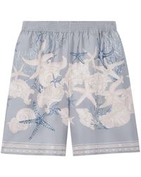 Versace - Shorts con stampa Barocco Sea - Lyst
