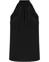 Philipp Plein - High-Neck Chiffon Top - Lyst