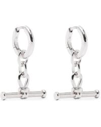 Missoma - Ridge T-Bar Drop Hoop Earrings - Lyst