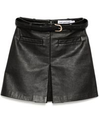 Self-Portrait - Leather Mini Skirt - Lyst