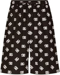 Dolce & Gabbana - Bermuda Shorts Met Monogram - Lyst