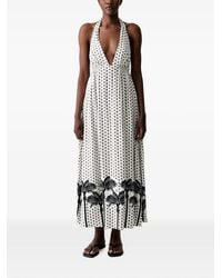 Marc O' Polo - Palm-Print Halterneck Dress - Lyst