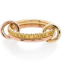 Spinelli Kilcollin - 18kt Yellow And Rose Gold Marigold Yellow Diamond Link Ring - Lyst