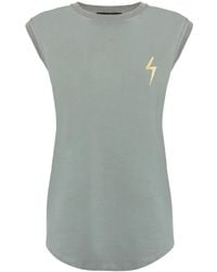 Giuseppe Zanotti - Ursella Logo-Embroidered Sleeveless Cotton Tank Top - Lyst