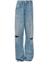 MM6 by Maison Margiela - Wide-Leg Denim Cotton Jeans - Lyst