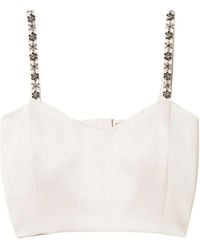 Twinset - Duchesse Cropped Top With Embroidery - Lyst