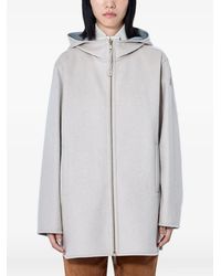 Moncler - Manteau Zippé À Capuche - Lyst