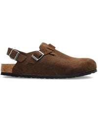 Birkenstock - Buckle Suede Mules - Lyst