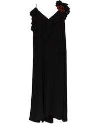 Victoria Beckham - Vestido midi con ribete de volantes - Lyst